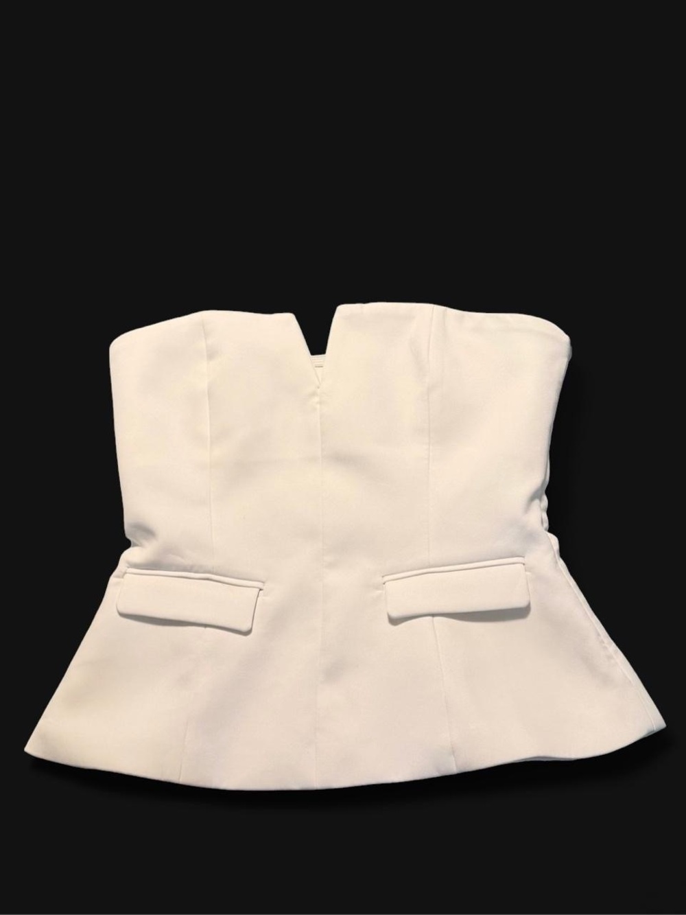 Evenuel Strapless Peplum Bustier Top